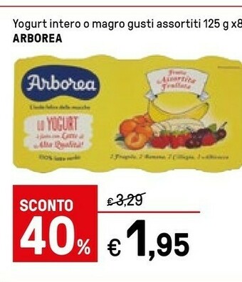 Iper La Grande Arborea Yogurt Con Banana Frullata 125 G(ml) offerta