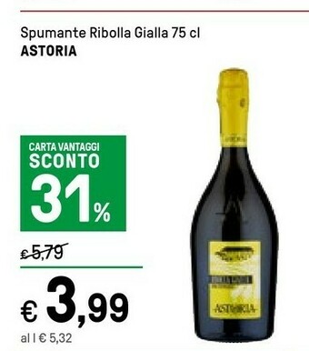 Iper La Grande Astoria Spumante Ribolla Gialla offerta