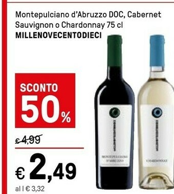 Iper La Grande Millenovecentodieci Montepulciano D'abruzzo Doc/ Cabernet/ Sauvignon/ Chardonnay 75 Cl offerta