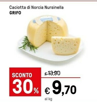 Iper La Grande Grifo Caciotta Di Norcia Nursinella offerta