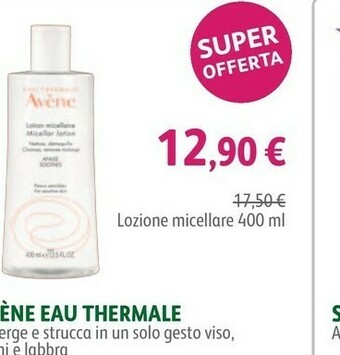 Lloyds Farmacia Avène Eau Thermale Lozione Micellare 400 Ml offerta