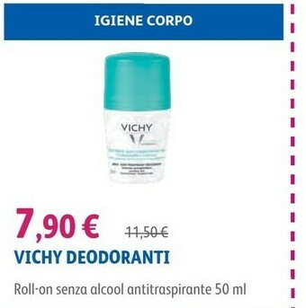Lloyds Farmacia Vichy Deodoranti Roll-On Senza Alcool Antitraspirante 50ml offerta
