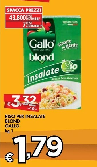 Bennet Gallo Riso Per Insalate Blond offerta