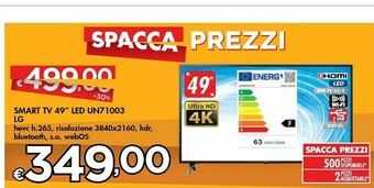 Bennet LG Smart Tv 49 Led Un71003 offerta