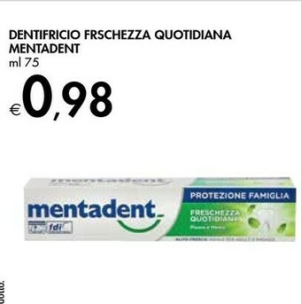 Bennet Mentadent Dentifricio Frschezza Quotidiana offerta