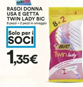 Coop Bic Rasoi Donna Usa E Getta Twin Lady offerta