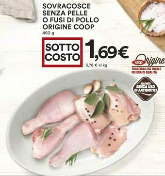 Coop Sovracosce Senza Pelle O Fusi Di Pollo offerta