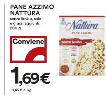 Coop Nattura Pane Azzimo Senza Lievito offerta