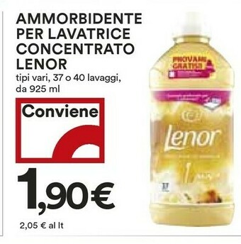 Coop Lenor Ammorbidente Per Lavatrice Concentrato 925ml offerta