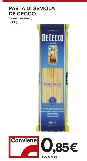 Coop De Cecco Pasta Di Semola Di Grano Duro offerta