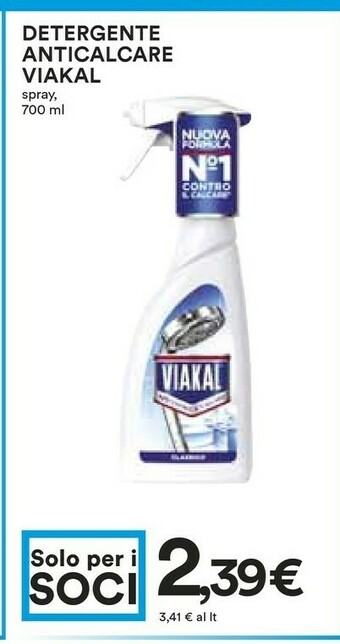 Coop Viakal Detergente Anticalcare Spray 700ml offerta