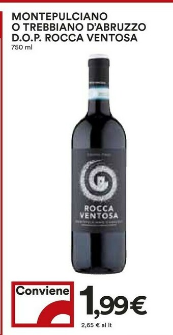 Coop Roccaventosa Montepulciano D'Abruzzo 750 G(ml) offerta