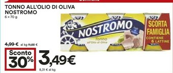 Coop Nostromo Tonno All'Olio Di Oliva offerta
