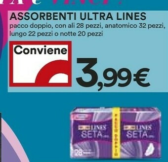 Coop Lines Assorbenti Ultra offerta