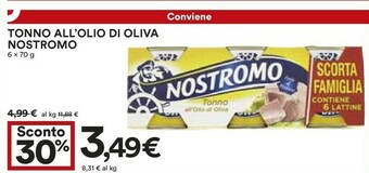 Coop Nostromo Tonno All'Olio Di Oliva offerta