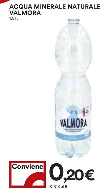 Coop Valmora Acqua Minerale Naturale 1500 G(ml) offerta