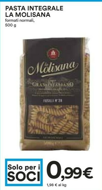 Coop La Molisana Pasta Integrale offerta