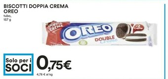 Coop Oreo Biscotti Doppia Crema offerta