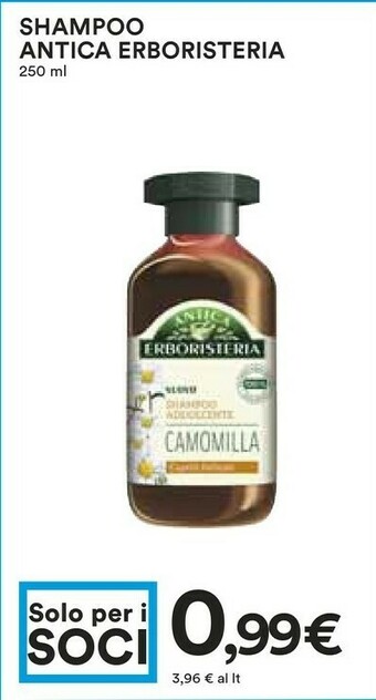 Coop Erboristeria sole luna Shampoo Antica offerta