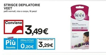 Coop Veet Strisce Depilatorie offerta