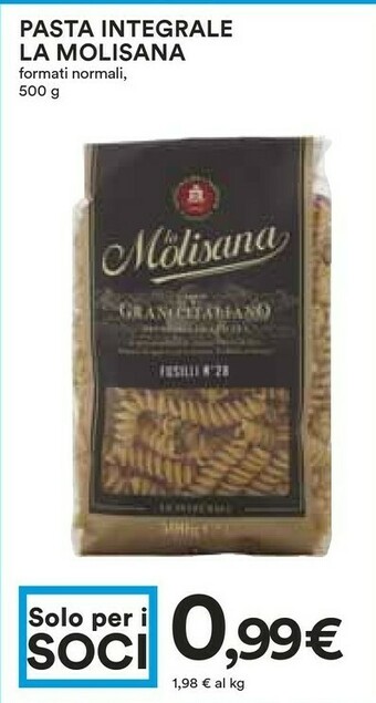 Coop La Molisana Pasta Integrale offerta