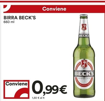 Coop Becks Beck's Birra 660 Ml offerta