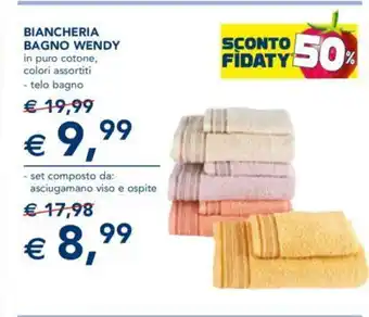 Esselunga Biancheria Bagno Wendy offerta