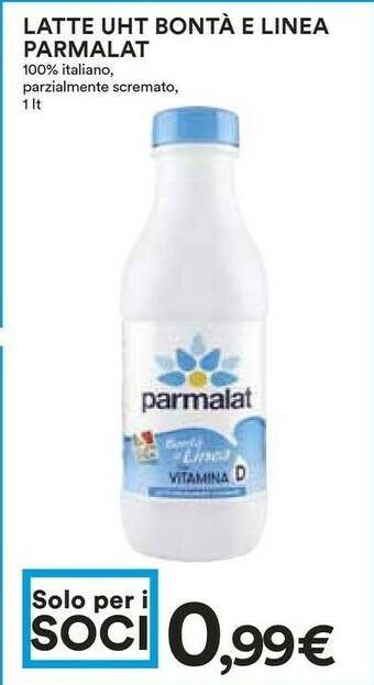 Coop Parmalat Latte parzialmente scremato offerta