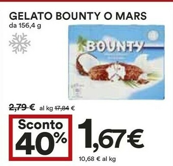 Coop Mars Bounty O Mars Gelato offerta