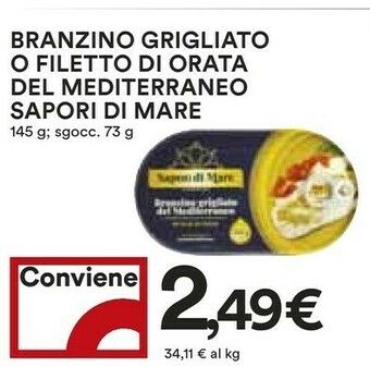 Coop Sapori Di Mare Branzino Grigliato O Filetto Di Orata De Mediterraneo offerta