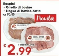 Despar Raspini Girello Di Bovino/Lingua Di Bovino Cotta offerta