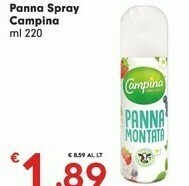 Despar Campina Panna Montata 220 G(ml) offerta