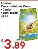 Despar Purina Croccantini Per Cane Friskies Junior/ Mini Menu 1,5 Kg offerta