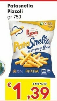 Eurospar Pizzoli Patasnella 750 G offerta