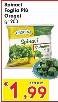 Eurospar Orogel Spinaci Foglia Piu 900 G offerta