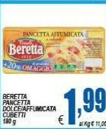 DEM Beretta Pancetta Affumicata A Cubetti 180 G(ml) offerta