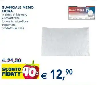 Esselunga Guanciale Memo Extra in chips di Memory Viscolattice fodera in microfibra trapuntata, prodotto in Italia offerta