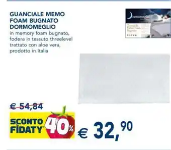 Esselunga Guanciale Memo Foam Bugnato Dormomeglio offerta