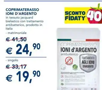 Coprimaterasso Ioni D'Argento singolo