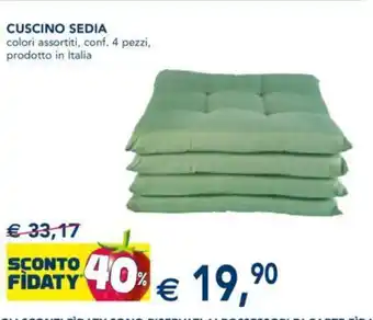Esselunga Cuscino Sedia colori assortiti, conf. 4 pezzi, prodotto in italia offerta