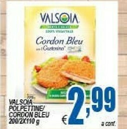 Valsoia Cordon Bleu Vegetali 220 G(ml)