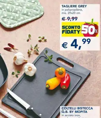 Esselunga Tagliere Grey in polipropilene, mis. 29x20 cm offerta