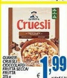 DEM Quaker Cruesli Cioccolato 375 G(ml) offerta