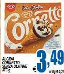 DEM Algida Cornetto Senza Glutine 375 G(ml) offerta