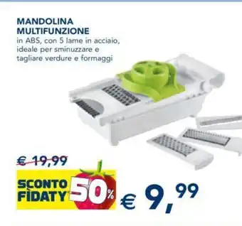 Esselunga Mandolina Multifunzione in ABS, con lame in acciaio, ideale per sminuzzare e tagliare verdure e formaggi offerta