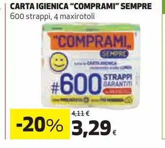 Ipercoop Carta igienica "comprami" sempre offerta