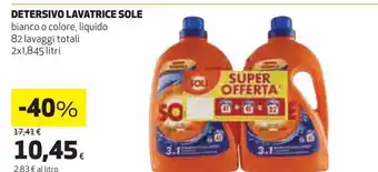Ipercoop Detersivo lavatrice sole offerta
