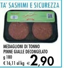 Bennet Medaglioni Di Tonno Pinne Gialle Decongelato offerta