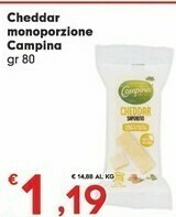Despar Campina Cheddar Monoporzione offerta