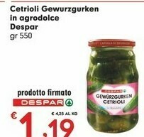 Despar Despar Cetrioli Gewurzgurken In Agrodolce offerta